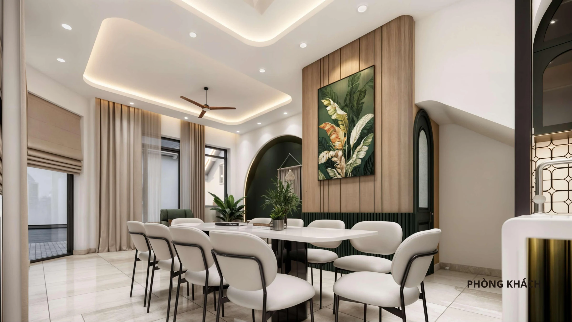 Phối cảnh thiết kế khu ăn