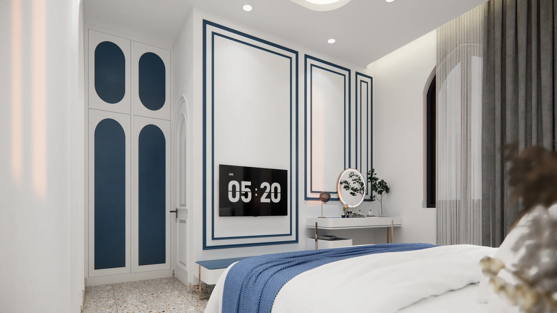 Phối cảnh thiết kế: phòng ngủ 1 — Nhịp xanh trong không gian mở, Wonderland, NovaWorld Hồ Tràm