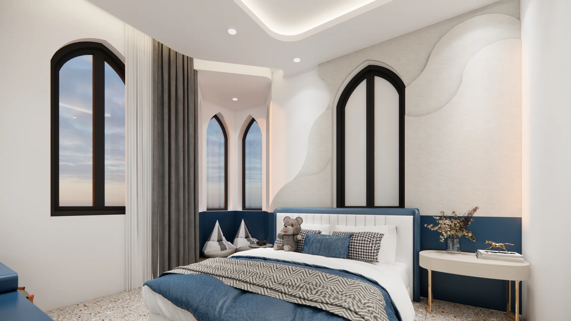 Phối cảnh thiết kế: phòng ngủ 3 — Nhịp xanh trong không gian mở, Wonderland, NovaWorld Hồ Tràm