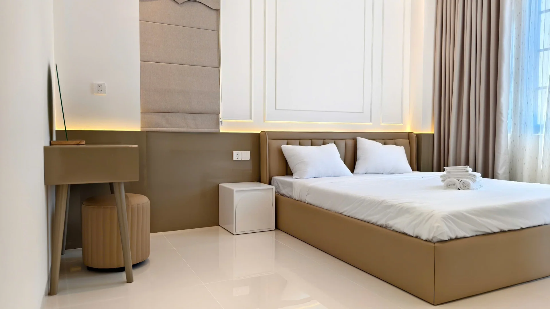 Ảnh thực tế: phòng ngủ — Sắc be và những khoảng ấm, NovaWorld Phan Thiết