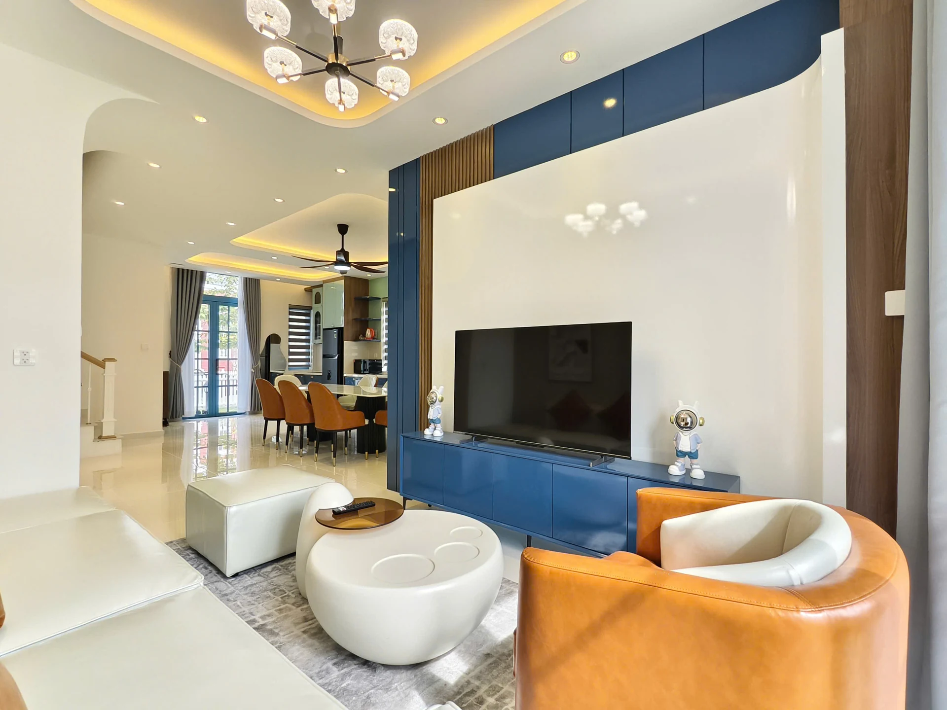 Ảnh thực tế khu khách và ăn trong công trình D.HOUSE tại NovaWorld Phan Thiết